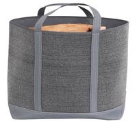 LE MARQUIER - Sac à bûches Belhara gris chiné foncé