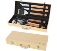 Le Marquier Mallette 6 ustensiles pour barbecue Bambou