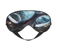 Le masque de dragon japonais Majestic pour dormir - Idéal pour les femmes hommes et les voyages, confortable et réglable, parfait pour une utilisation intérieure et extérieure