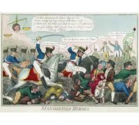 Le massacre de Peterloo. Le massacre a eu lieu le 16 août 1819 à St Peter's Field Manchester Angleterre lorsque le 15th Hussars un régiment de cavalerie chargé de sabres a tiré dans une foule désarmée
