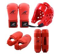 Le matériel de Combat, Le karaté de matériel gigantesque en Polyester Taekwondo Comprend Un Casque 1PC, des Gants 1 Paire et Un Garde Jambe 1 Paire, également pour Le vélo, l'art Martial
