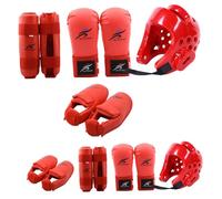Le matériel d'entraînement, Le karaté enroulement du Polyester Le Taekwondo Comprend Un Casque de 1PC, des Gants de 1 Paire et Un Garde Jambe 1 Paire, également pour Le vélo, l'art Martial et p