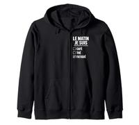 Le Matin Je suis Fatigué Humour Café Thé Check Box Drôle Sweat à Capuche