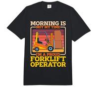 Le Matin n'est Pas Mon Heure Chauffeur de Chariot élévateur Opérateur de Chariot élévateur Comfort Colors Adult Heavyweight T-Shirt