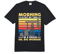 Le Matin n'est Pas Mon Heure, Je suis Ouvrier de Champs pétrolifères, Ouvrier de Plate-Forme pétrolière Comfort Colors Adult Heavyweight T-Shirt
