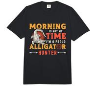 Le Matin n'est Pas Mon Heure, Je suis Un Amoureux de la Chasse, Un Chasseur d'alligators Comfort Colors Adult Heavyweight T-Shirt