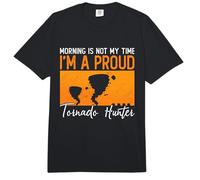 Le Matin n'est Pas Mon Heure, Je suis Un Chasseur de tornades à la Poursuite des tempêtes Comfort Colors Adult Heavyweight T-Shirt