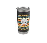 Le matin n'est pas mon heure, je suis un combattant de judo d'arts martiaux mixtes Gobelet isotherme en acier inoxydable double paroi