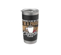 Le matin n'est pas mon heure, je suis un fier amateur d'espresso de barista Gobelet isotherme en acier inoxydable double paroi