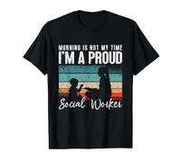 Le Matin n'est Pas Mon Heure, Je suis Un travailleur Social des Services Sociaux T-Shirt Graphique avec Valeur