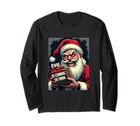 Le Mauvais Noël Arrive en Ville - Père Noël Effrayant Manche Longue