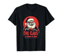 Le Mauvais Noël Arrive en Ville - Père Noël Effrayant T-Shirt