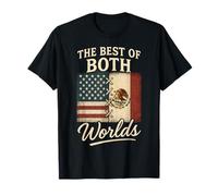 Le meilleur des deux mondes moitié américain, moitié mexicain USA T-Shirt