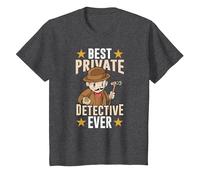 Le Meilleur Détective Privé De Tous Les Temps Enquêteur T-Shirt, Enfant, Chiné Foncé, 2 Ans