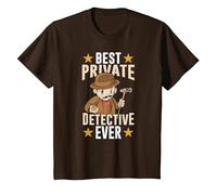 Le Meilleur Détective Privé De Tous Les Temps Enquêteur T-Shirt, Enfant, Marron, 6 Ans