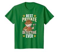 Le Meilleur Détective Privé De Tous Les Temps Enquêteur T-Shirt, Enfant, Vert Kelly, 8 Ans