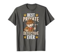 Le Meilleur Détective Privé De Tous Les Temps Enquêteur T-Shirt, Homme, Asphalte, 6XL