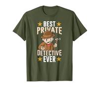 Le Meilleur Détective Privé De Tous Les Temps Enquêteur T-Shirt, Homme, Olive, XL