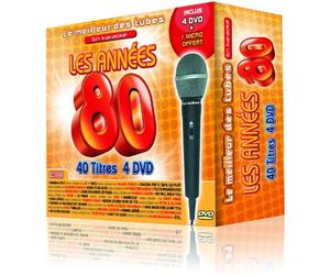 Le Meilleur Karaoké : Les Années 80 Coffret 4 DVD 40 Tubes + 1 Micro