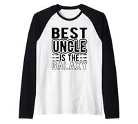 Le Meilleur Oncle est Un Parent de la Famille Galaxy Space Manche Raglan
