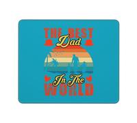 Le Meilleur Papa du Monde Tapis De Souris Petit Mouse Pad Bords Cousus Mousepad pour Ordinateur Voyage Jeu 25X30Cm