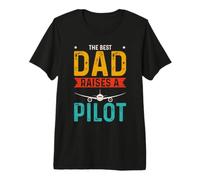 Le Meilleur Papa élève Un Pilote T-Shirt Haut de Gamme