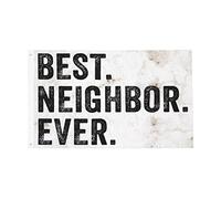 Le Meilleur Voisin Du Monde Bannière Solide Drapeaux Résistant Aux Intempéries Drapeau Pour Cour Bar Balcon 90X150Cm