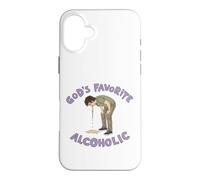 Le mème Amusant sur l'alcool préféré de Dieu Coque pour iPhone 16 Plus