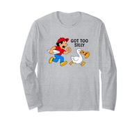 Le mème Funny Goose Pizza Lover est devenu trop Stupide Manche Longue