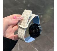 Le Même Style De Zhang Jingyi Convient Au Bracelet Magnétique En Silicone Huawei Gt5 Gt4gt3watch34profit3 Pour Hommes Et Femmes-Coque Magnétique En Silicone Premium [Blanc Antique Et Bleu Brume] Pou