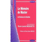 Le Mémoire de master en sciences de gestion