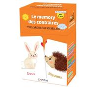 Le memory des contraires - pour enrichir son vocabulaire en jouant avec les contraires - dès 3 ans