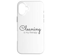 Le ménage, C'est ma thérapie, Maman, fière de Rester au Foyer Coque pour iPhone 16 Plus