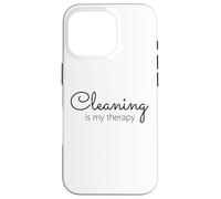 Le ménage, C'est ma thérapie, Maman, fière de Rester au Foyer Coque pour iPhone 16 Pro