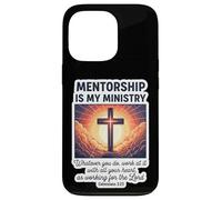 Le mentorat chrétien est Mon ministère mentorat Jésus Coque pour iPhone 13 Pro