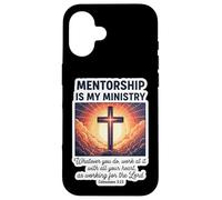 Le mentorat chrétien est Mon ministère mentorat Jésus Coque pour iPhone 16