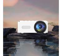 Le mini projecteur YT100 de taille pratique est idéal pour les présentations ou les soirées cinéma n'importe où (blanc)
