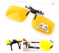 Le mode moderne, jour et nuit, des lunettes de polarisantes anti-reflets clip --- Lunettes de vision nocturne (jaune)