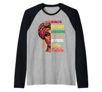 Le Mois de l'histoire des Noirs honorant le passé inspirant le futur femmes hommes Manche Raglan