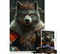 Le Monarque du Loup Sauvage Puzzle de 1000 pièces pour Adolescents Développe l'esprit d'analyse Découpe Nette (50x75cm)