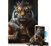 Le Monarque du Tigre : Puzzle de 1000 pièces pour Adolescents Sauvages Renforce la mémoire Simple, Amusant, de qualité, Un Cadeau mémorable 50x75cm