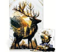 Le Monarque Verdoyant du Bosquet Doré Puzzle 1000 pièces pour Adolescents Formation Intelligente Temps Libre Heureux Découpe Impeccable Joyeux Noël (50x75cm)
