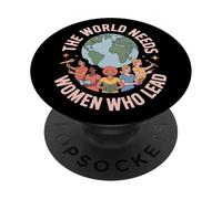 Le Monde a Besoin de Femmes Qui mènent l'égalité des Femmes PopSockets PopGrip Adhésif