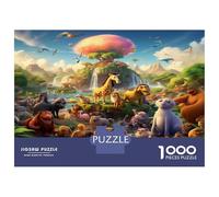 Le Monde animalCasse-tête 1000 Pièces en Carton Recyclé, Jeu De Puzzle Premium Parade animauxjeu De Famille Amusant Et Stimulant pour Se Détendre Après Le Travail, Idée Cadeau Original 38x26cm