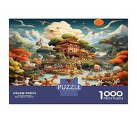 Le Monde animalPuzzle 1000 Pièces avec Emboîtement Parfait, Puzzle d'art Zoo colorédéfi Entre Amis pour Un Tableau À Encadrer, Superbe Idée Cadeau 52x38cm/1000pcs