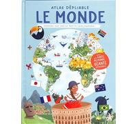 Collectif – Le monde atlas dépliable – Document jeunesse – Cartonné