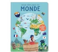 Collectif – Le monde atlas dépliable – Document jeunesse – Cartonné