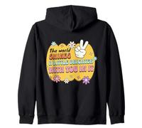 Le Monde Brille Un Peu Plus Lumineux avec Vous Sweat à Capuche