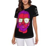 Le Monde Chico Rap Tee-Shirt à Manches Courtes pour Femmes, à la Mode, avec Graphiques, Cadeau pour Les Fans de Rock L
