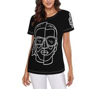 Le Monde Chico Rap Tee-Shirt à Manches Courtes pour Femmes, à la Mode, avec Graphiques, Cadeau pour Les Fans de Rock S